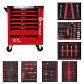 Metallo ToolCar Werkstattwagen | 7 volle Schubladen | Seitlicher Stauraum