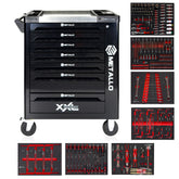 Metallo ToolCar Werkstattwagen | 7 volle Schubladen | Seitlicher Stauraum