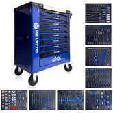 Metallo ToolCar Werkstattwagen | 8 volle Schubladen | Seitlicher Stauraum