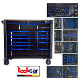 F-Tools ToolCar Werkzeugwagen Werkstattwagen | 10 volle Schubladen + 2 extra Staufächer