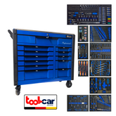 F-Tools ToolCar Werkzeugwagen Werkstattwagen | 10 volle Schubladen + 2 extra Staufächer