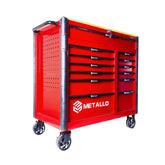 Metallo XXL workshop trolley | 10 full drawers + 3 storage compartments | Lockable
