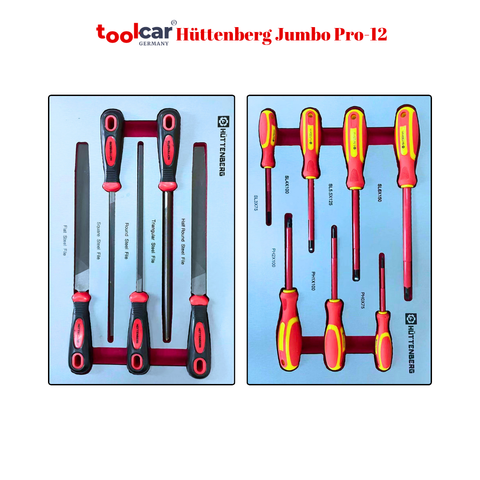 Hüttenberg ToolCar Werkzeugwagen Werkstattwagen | 9 volle Schubladen + 3 extra Staufächer