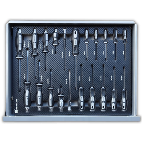 Metallo ToolCar Werkstattwagen | 8 volle Schubladen | Seitlicher Stauraum