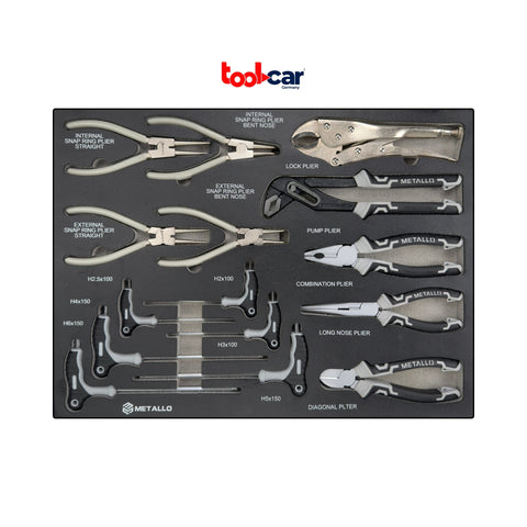 Werkstattwagen Metallo ToolCar | 7 volle Schubladen mit Werkzeugen befüllt inkl. Stauraum