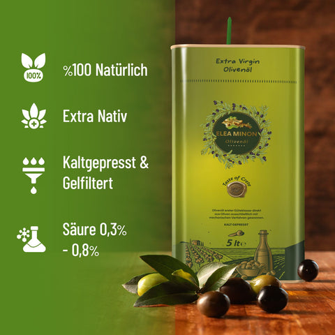 100% Bio Olivenöl Nativ Extra: Kaltgepresst, Gesund