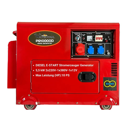 Walter Stahl Diesel-Generator Stromerzeuger 5,5 kW bis max 6,5 kW