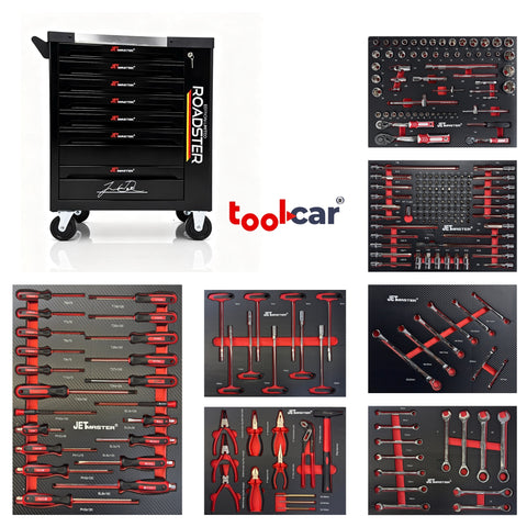Roadster ToolCar Werkstattwagen | 7 volle Schubladen | Seitlicher Stauraum