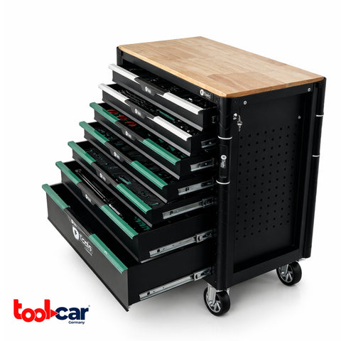 F-Tools ToolCar Werkzeugwagen Werkstattwagen | 10 volle Schubladen + 2 extra Staufächer