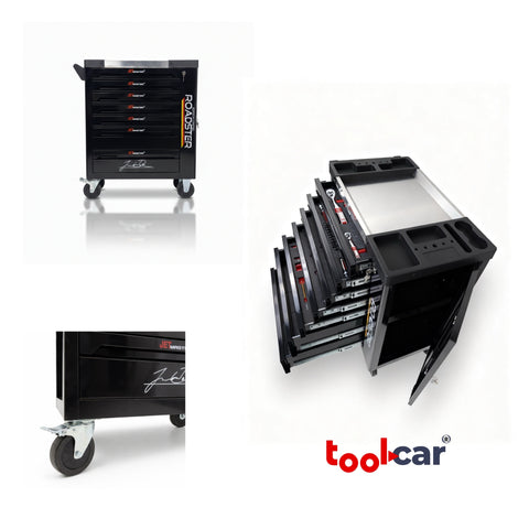 Roadster ToolCar Werkstattwagen | 7 volle Schubladen | Seitlicher Stauraum