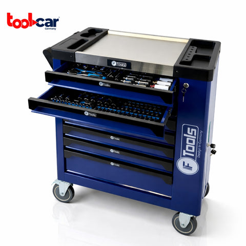 F-Tools ToolCar Werkstattwagen | 8 volle Schubladen | Seitlicher Stauraum