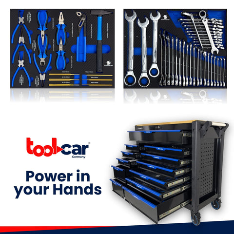 Nürnberg ToolCar XXL | Werkzeugwage befüllt | 12 Schubladen | 457 Tools | Abschließbar