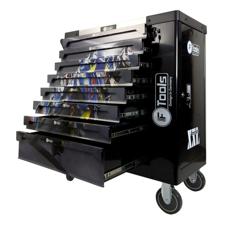 F-Tools ToolCar Werkstattwagen | 8 volle Schubladen | Seitlicher Stauraum