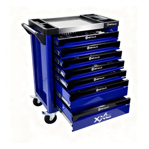 Metallo ToolCar Werkstattwagen | 7 volle Schubladen | Seitlicher Stauraum