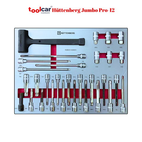 Hüttenberg ToolCar Werkzeugwagen Werkstattwagen | 9 volle Schubladen + 3 extra Staufächer