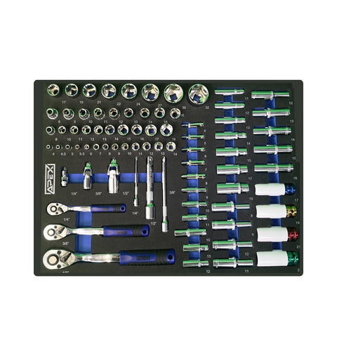 Werkstattwagen APEX ToolCar | 6 volle Schubladen mit Werkzeugen befüllt inkl. Stauraum