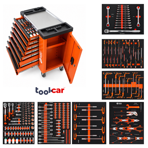 F-Tools ToolCar Werkstattwagen | 7 volle Schubladen | Seitlicher Stauraum