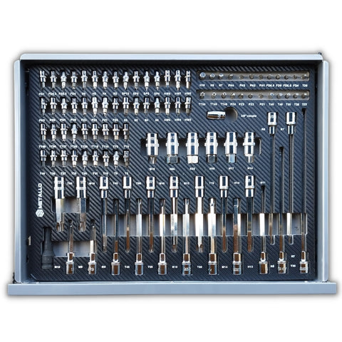 Metallo ToolCar Werkstattwagen | 8 volle Schubladen | Seitlicher Stauraum