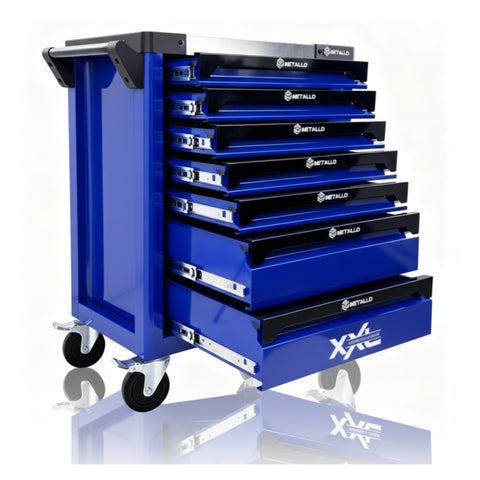 Metallo ToolCar Werkstattwagen | 7 volle Schubladen | Seitlicher Stauraum