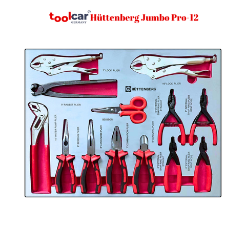 Hüttenberg ToolCar Werkzeugwagen Werkstattwagen | 9 volle Schubladen + 3 extra Staufächer