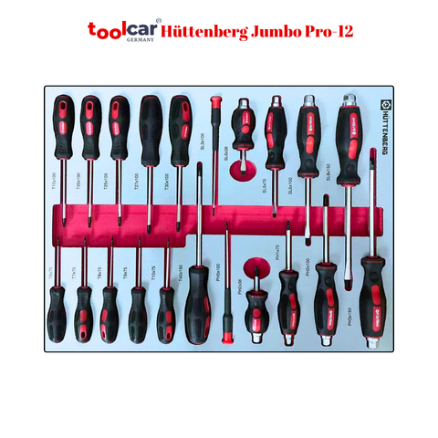 Hüttenberg ToolCar Werkzeugwagen Werkstattwagen | 9 volle Schubladen + 3 extra Staufächer