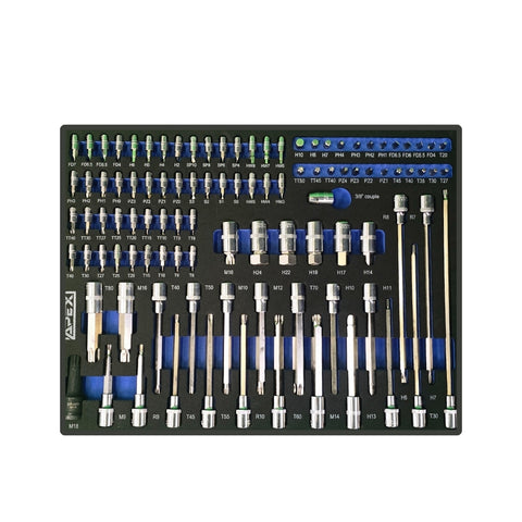 Werkstattwagen APEX ToolCar | 6 volle Schubladen mit Werkzeugen befüllt inkl. Stauraum