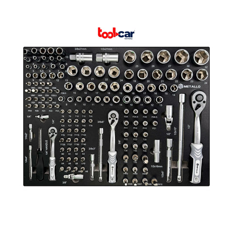 Werkstattwagen Metallo ToolCar | 7 volle Schubladen mit Werkzeugen befüllt inkl. Stauraum