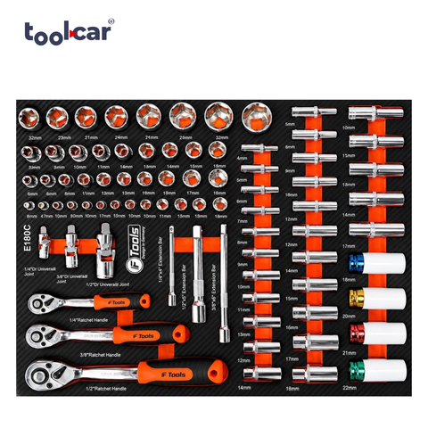 F-Tools ToolCar Werkstattwagen | 7 volle Schubladen | Seitlicher Stauraum