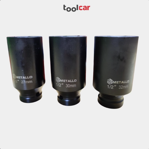 1/2 Schlagschrauber Steckschlüsseleinsätze 35 Teilig Metallo