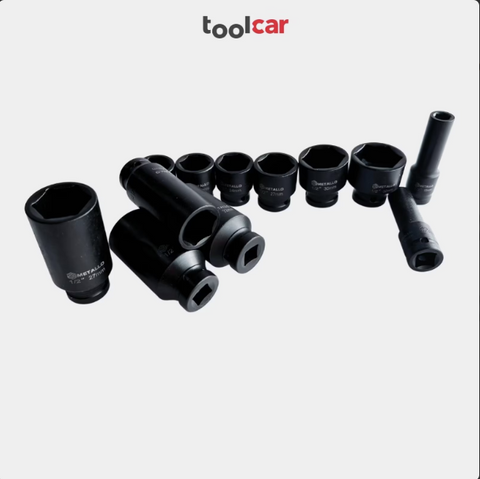 1/2 Schlagschrauber Steckschlüsseleinsätze 35 Teilig Metallo